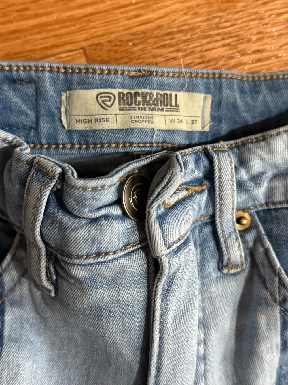 Rock & Roll Denim Two-Tone High Waist Jeans Sz 25 Women’s NWOT